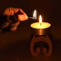 Hand Crafted Unique Wooden Diya Stand