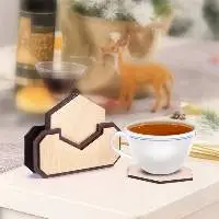 Wooden Coaster Set for Tea Coffee