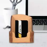 Wood Card Case for Desk Desktop