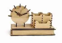 Wooden Pencil Holder for Office Desk