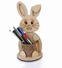 Wooden Round Shaped Pen Stand