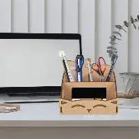Wooden Pen Stand Big Size with Drawer