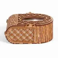 Store Wooden Carved Tissue Paper Holder