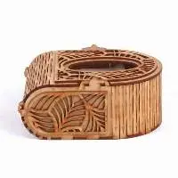 Store Wooden Carved Tissue Paper Holder