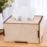 Wooden Tissue Paper Rectangular Holder