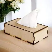 Wooden Tissue Paper Rectangular Holder