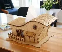 Wooden Tissue Paper Holder Box