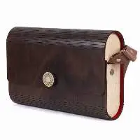 Women\'s Decorative Laser Cutting Wooden Purse