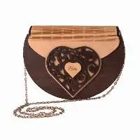 Women's Round Decorative Laser Cutting Purse