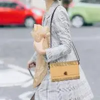 Women's Round Shape Decorative Laser Cut Purse
