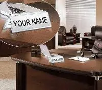 Clear Acrylic Name Plate For Table Desk