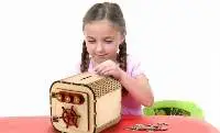 Wooden Coin Money Piggy Bank Coin Box