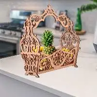 Wooden Chocolate Fruit and Vegetable Basket