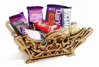 Wooden Chocolate Fruit and Vegetable Basket