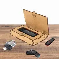 Wedding Story Gift Wooden Pen Drive holder