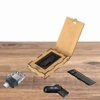 Wedding Story Gift Wooden Pen Drive Holder