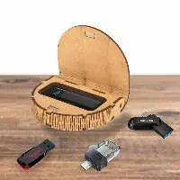Wedding Story Gift Wooden Pen Drive Holder