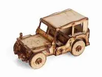 Classic Wooden Car Showpiece for Kids