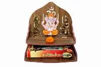 Wooden White Color Designer Small Temple