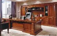 Office Desk Solid Wood Table Bookcase Cabinet