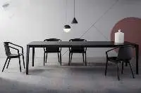 Desk solid wood table panel chair concise style