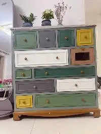 Wood Drawer Color Closet Fashion Design