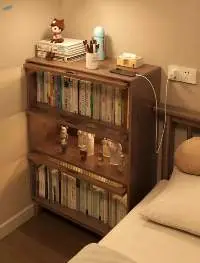 Solid Wood Bookcase Bookshelf Antidust
