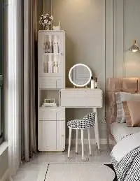 SOLID Wood dresser table bedside bookshelf stool