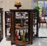 Solid wood wine cabinet classic showcase