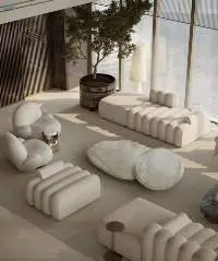 Fabrics sofa set Muse art style Home sofa