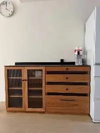 Solid Wood  Sideboard Cabinet Varnish Side Case