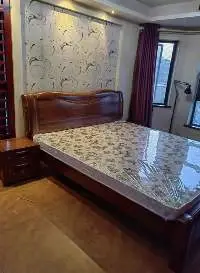 Solid Wood Bedroom Wholeset Varnish Solid Bed