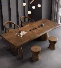 Raw Type Wood Grain Solid Wood Dining Table