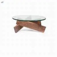 Round Coffe Table Luxury Glass