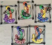 handcraft metallic wall hanging musician