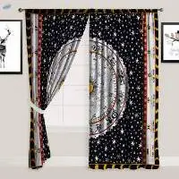 Digital Print Ombre Mandala Window Curtains