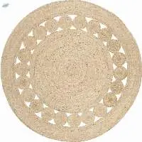 Natural Jute Round Rug Handmade