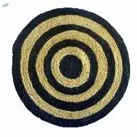 Hand Braided Multi Coloured Jute Round Rug