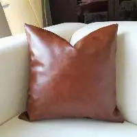 Leather Pillow Cover Cushion Throw Pillow Cover