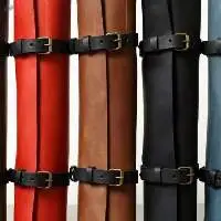 Roll Up Leather Tool Kit Knife Set Travel Bag