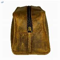 Travel Men Leather Toiletry Bag Cosmetic Bag