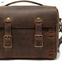 Leather Camera SLR Travelling Back Pack Bag