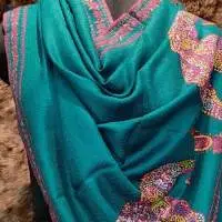 Fine Wool Elephant Embroidery Shawl