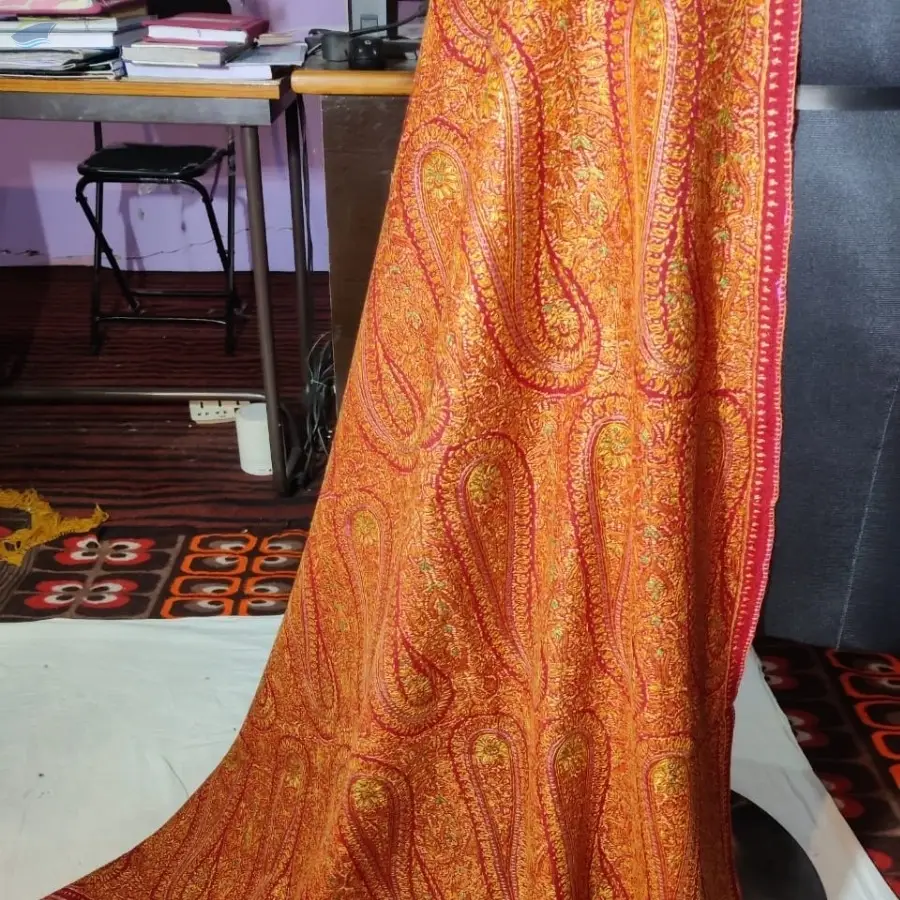 100% Fine Wool Jamawar Shawl