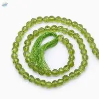 Peridot or Chrysolite 5mm Round Smooth Beads