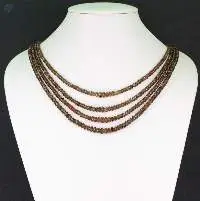 Andalusite Rondelle Faceted Beaded Necklace