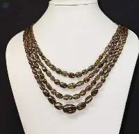 Andalusite Smooth Oval Beaded Necklace