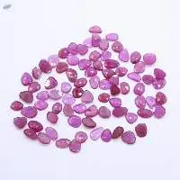 Ruby Glass Filled Rose Cut Slices