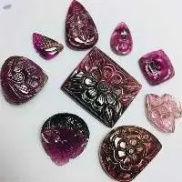 Rubellite Gemstone Carving