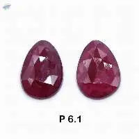 Ruby G/F Rose Cut Slice Faceted